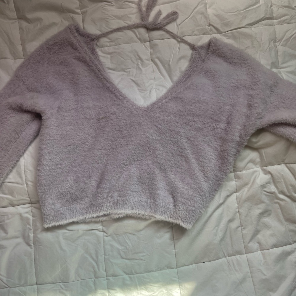 Forever 21 Purple Fuzzy Sweater Top Large